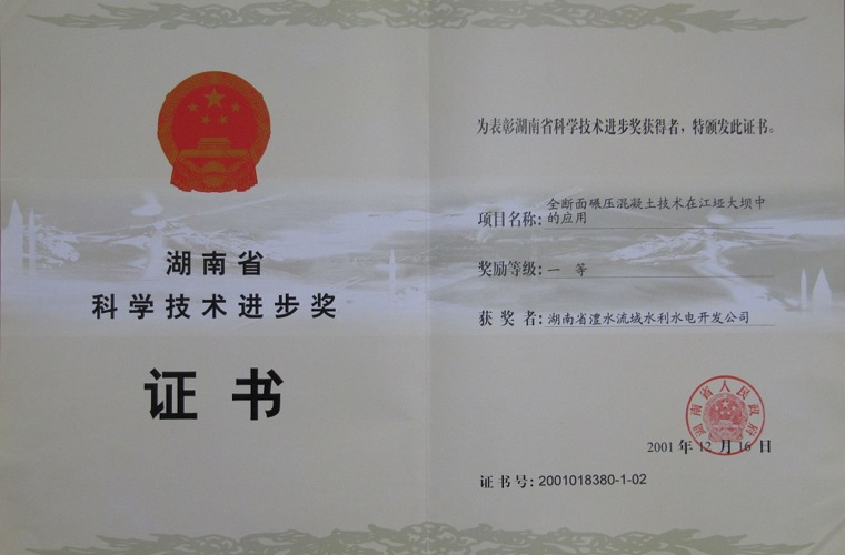 湖南省科學(xué)技術(shù)進(jìn)步一等獎(jiǎng)