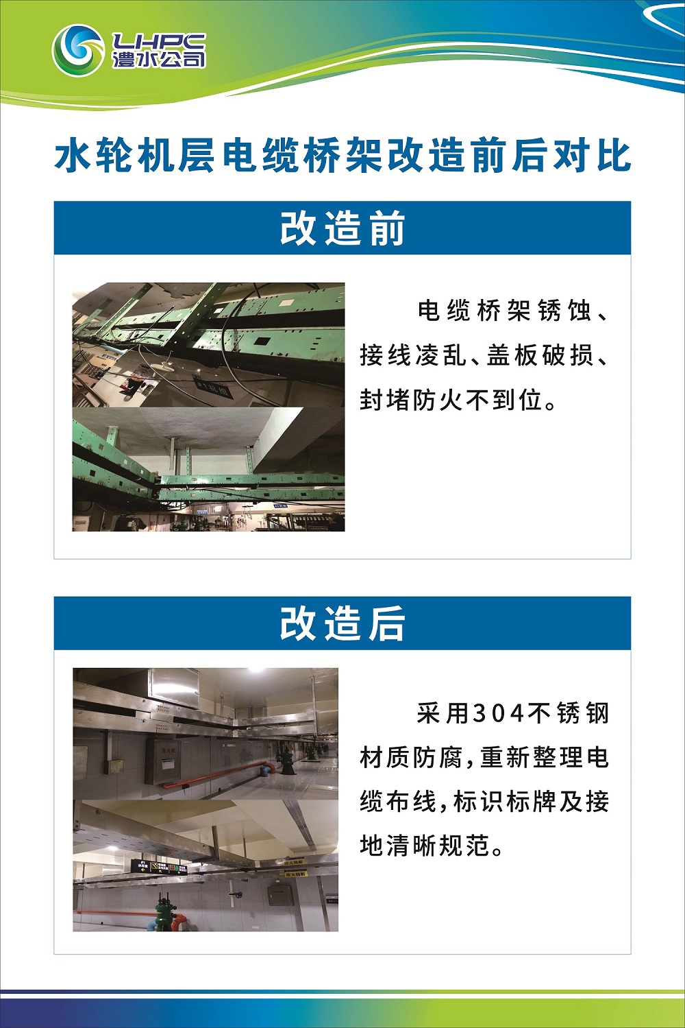 江埡電纜橋架改造效果